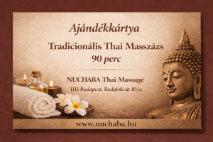 Ajándékkártya 90 perc tradicionális thai masszázs