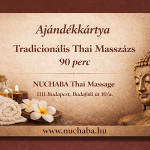 Ajándékkártya 90 perc tradicionális thai masszázs