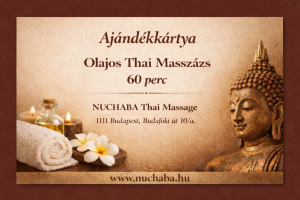 Ajándékkártya Olajos Thai Masszázs 60 perc