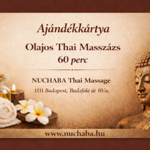 Ajándékkártya Olajos Thai Masszázs 60 perc