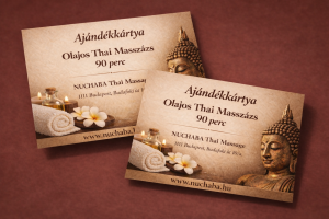 Páros olajos thai masszázs ajándékkártya